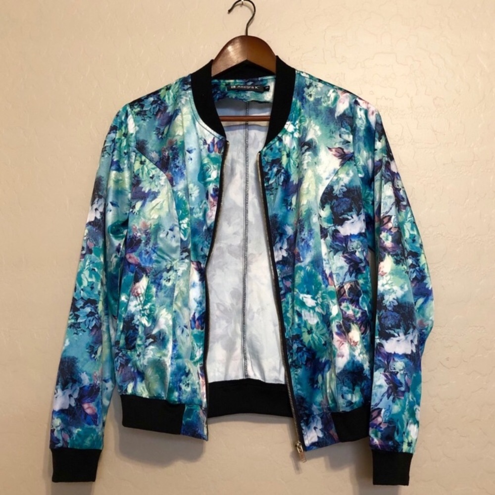 Floral Bomber Jacket
